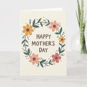 Tarjeta de deseo del día de las madres artística