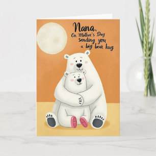 Tarjeta de deseo del día de las madres Osos amoros