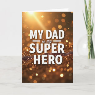 Tarjeta de deseo del Día del Padre brillante