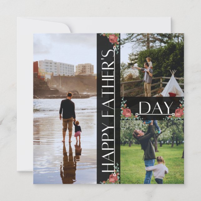 Tarjeta de deseo del Día del Padre Feliz (Anverso)