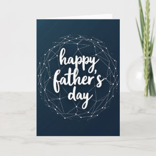Tarjeta de deseo del Día del Padre geométrica