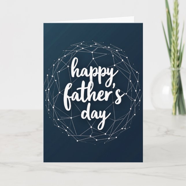 Tarjeta de deseo del Día del Padre geométrica (Anverso)