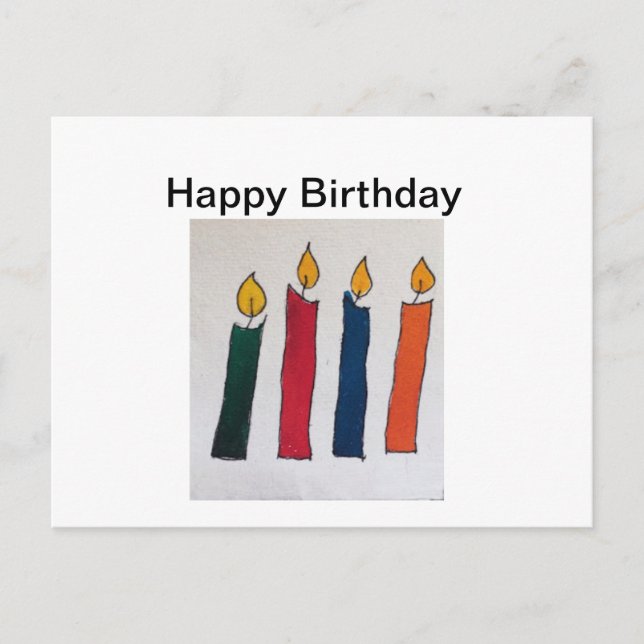 Tarjeta de deseo simple de cumpleaños (Anverso)