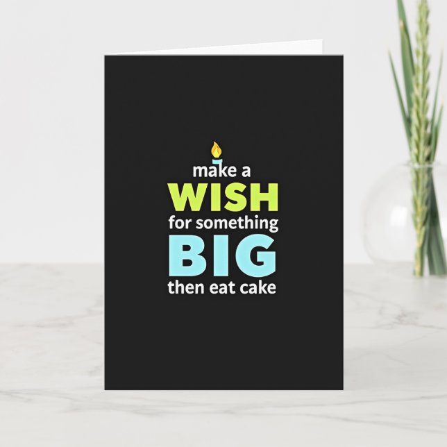 Tarjeta de deseo tipográfico de cumpleaños (Anverso)