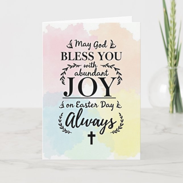 Tarjeta de deseos alegres y bendiciones (Anverso)