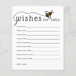 Tarjeta de deseos de abeja moderna para consejos d