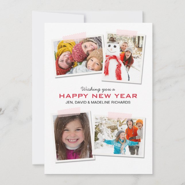 Tarjeta de deseos de Año Nuevo (Anverso)