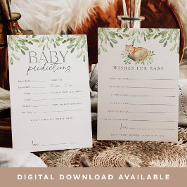 Tarjeta de deseos de Baby Shower de doble cara Woo