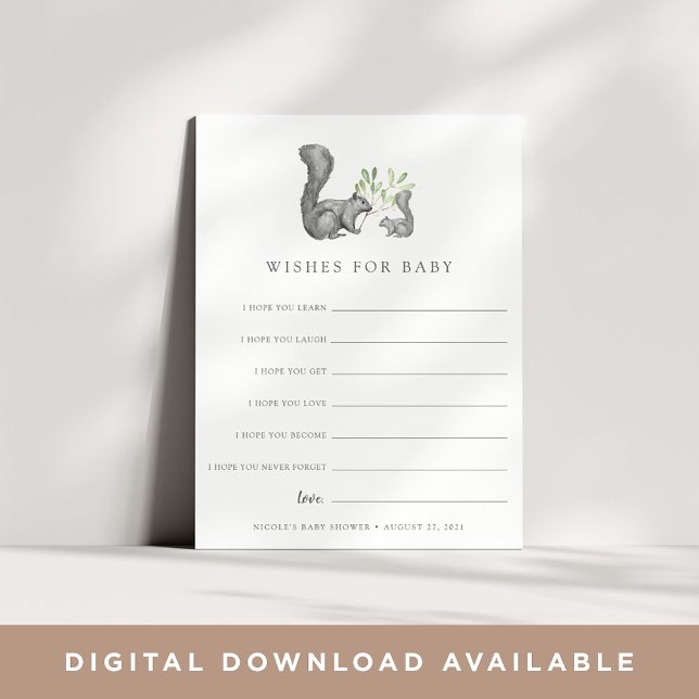 Tarjeta de deseos de Baby Shower para amigos de Wo (Subido por el creador)