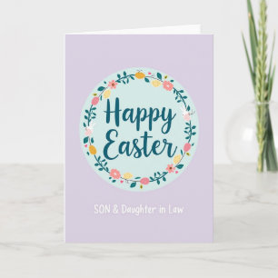 Tarjeta de deseos de círculo de primavera