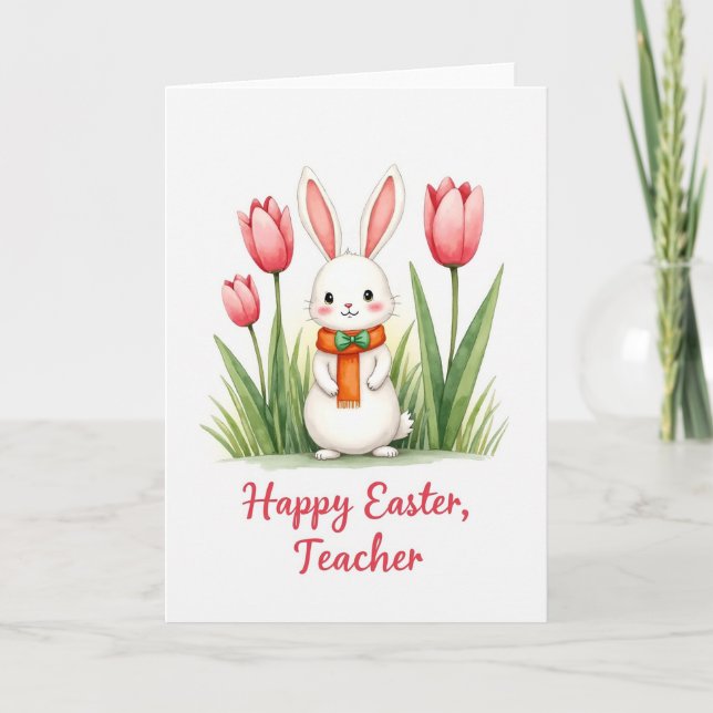 Tarjeta de deseos de criatura de primavera (Anverso)