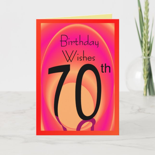 Tarjeta de deseos de cumpleaños 70 para cualquiera (Anverso)