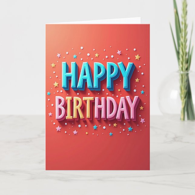 Tarjeta de deseos de cumpleaños con capas (Anverso)