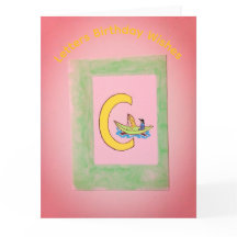 Tarjeta de deseos de cumpleaños con letras 