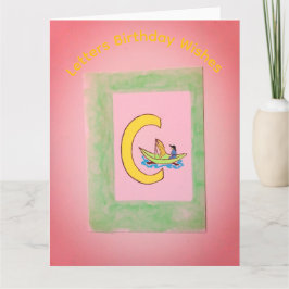 Tarjeta de deseos de cumpleaños con letras 