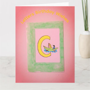 Tarjeta de deseos de cumpleaños con letras