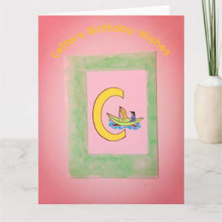 Tarjeta de deseos de cumpleaños con letras 