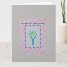 Tarjeta de deseos de cumpleaños con letras 