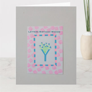 Tarjeta de deseos de cumpleaños con letras 