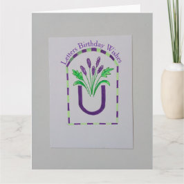 Tarjeta de deseos de cumpleaños con letras 