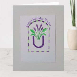 Tarjeta de deseos de cumpleaños con letras 