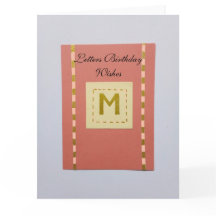Tarjeta de deseos de cumpleaños con letras
