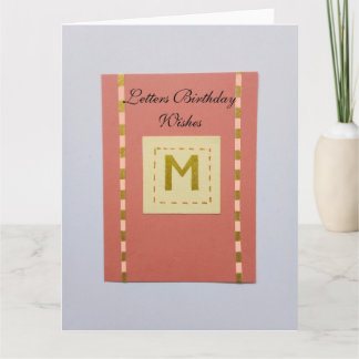 Tarjeta de deseos de cumpleaños con letras