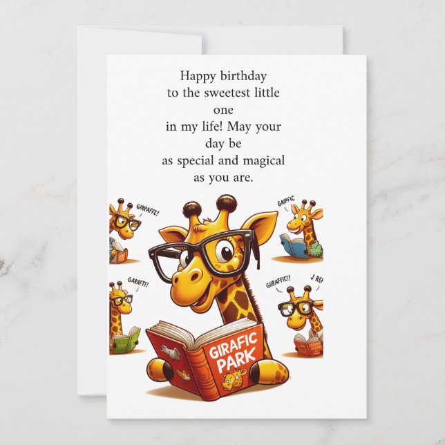 tarjeta de deseos de cumpleaños con libro de lectu (Anverso)