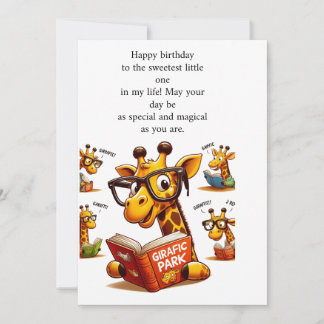 tarjeta de deseos de cumpleaños con libro de lectu