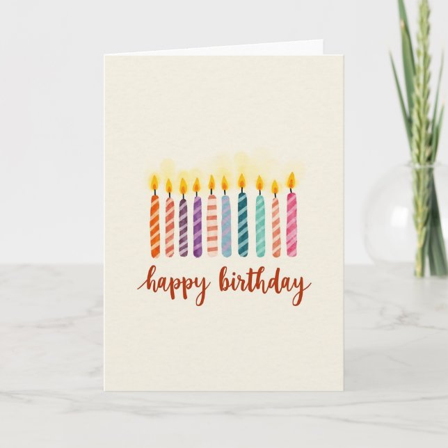 Tarjeta de deseos de cumpleaños con luz (Anverso)