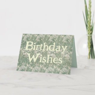 Tarjeta de deseos de cumpleaños con patrón de tuli