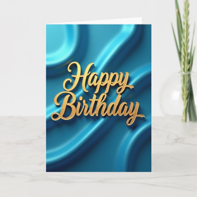 Tarjeta de deseos de cumpleaños de lujo (Anverso)