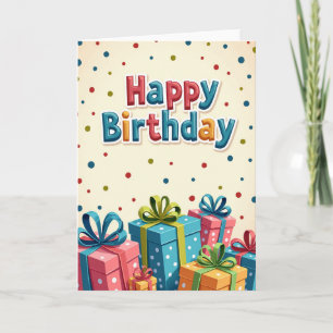 Tarjeta de deseos de cumpleaños de Pop Art