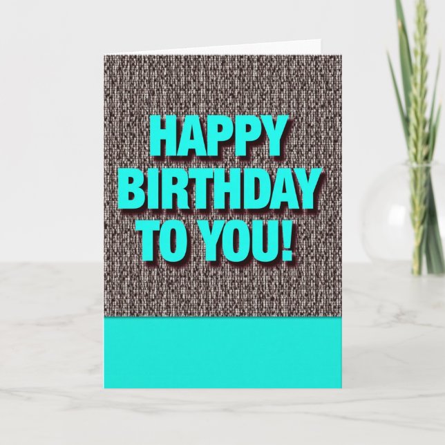 Tarjeta de deseos de cumpleaños eléctricos (Anverso)