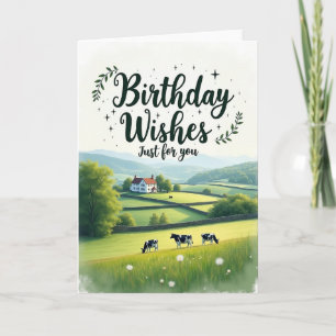 Tarjeta de deseos de cumpleaños pastoral