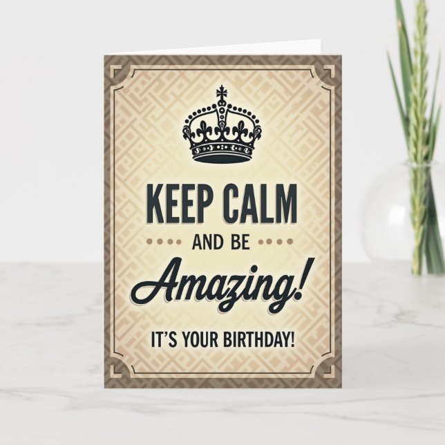 Tarjeta de deseos de cumpleaños regios (Anverso)
