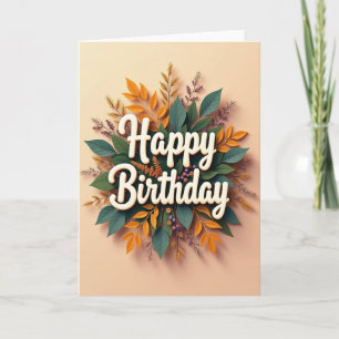Tarjeta de deseos de cumpleaños texturizada
