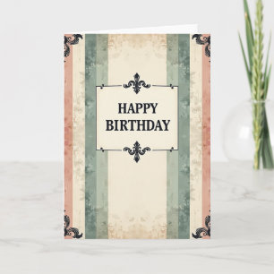 Tarjeta de deseos de cumpleaños vintage