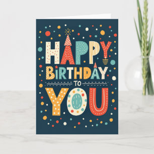Tarjeta de deseos de cumpleaños vívidos