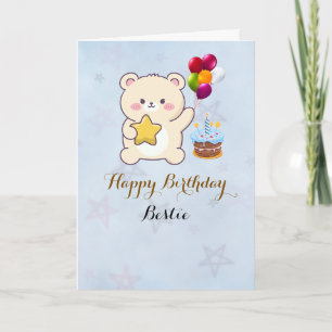 Tarjeta de deseos de feliz cumpleaños colorida