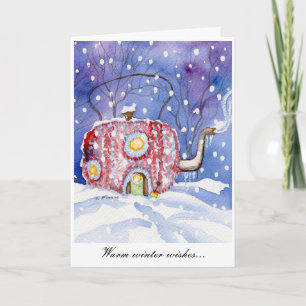 Tarjeta de "Deseos de Invierno Cálido"