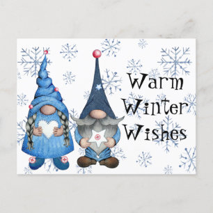 Tarjeta de deseos de invierno cálido