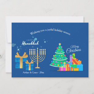 Tarjeta de deseos de Navidad de Hanukkah