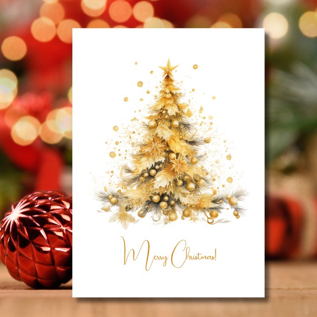 Tarjeta de deseos de navidad en árbol de navidad d (Subido por el creador)
