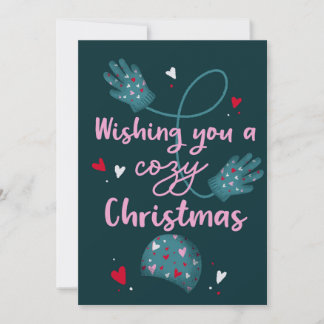 Tarjeta de deseos de Navidades acogedores