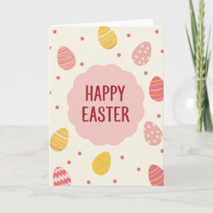 Tarjeta de deseos de Pascua de Nube Rosa