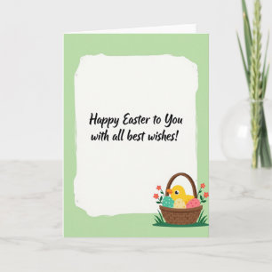 Tarjeta de deseos de Pascua feliz