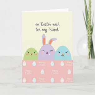 Tarjeta de Deseos de Pascua para Amigo
