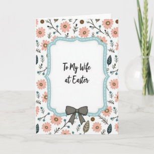 Tarjeta de deseos de Pascua para esposa