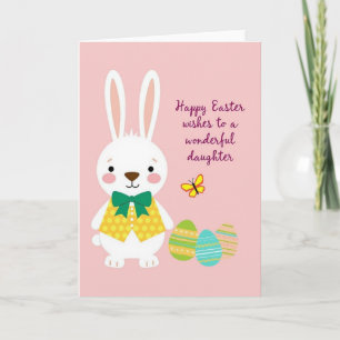 Tarjeta de deseos de Pascua para hija